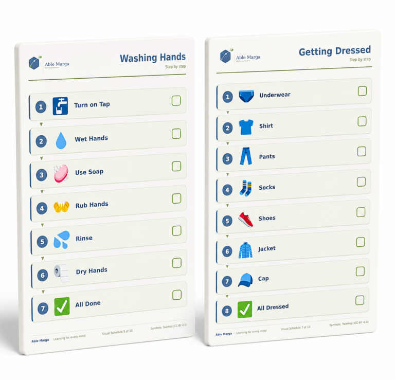 Able Marga free visual schedules for daily routines