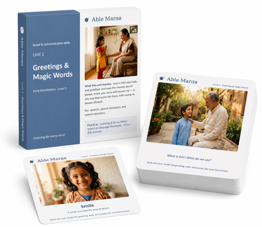 Able Marga Social and Communication Skills Level 1 free sample cover