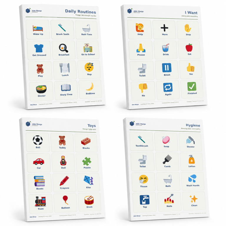 Able Marga free printable communication board