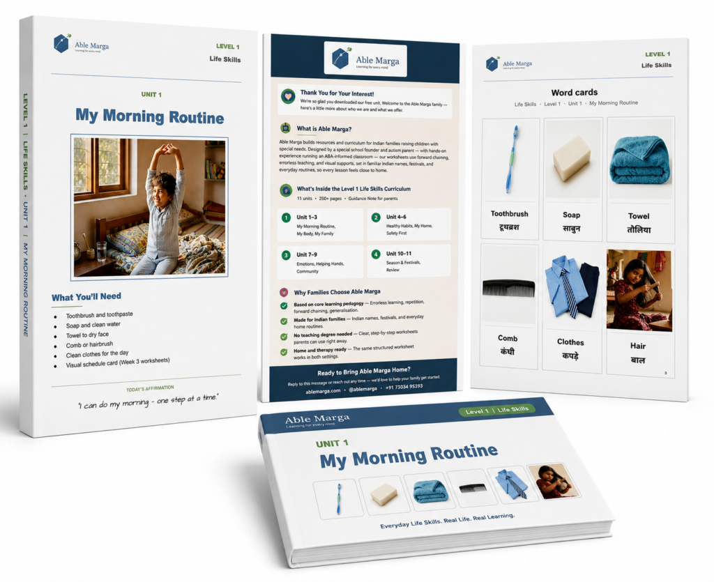 Able Marga Life Skills Level 1 free sample cover