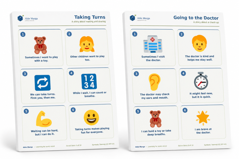 Able Marga free printable social stories