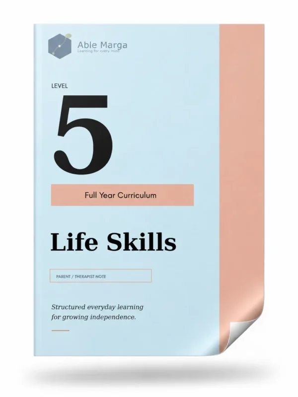 Able Marga Life Skills Level 5 curriculum cover