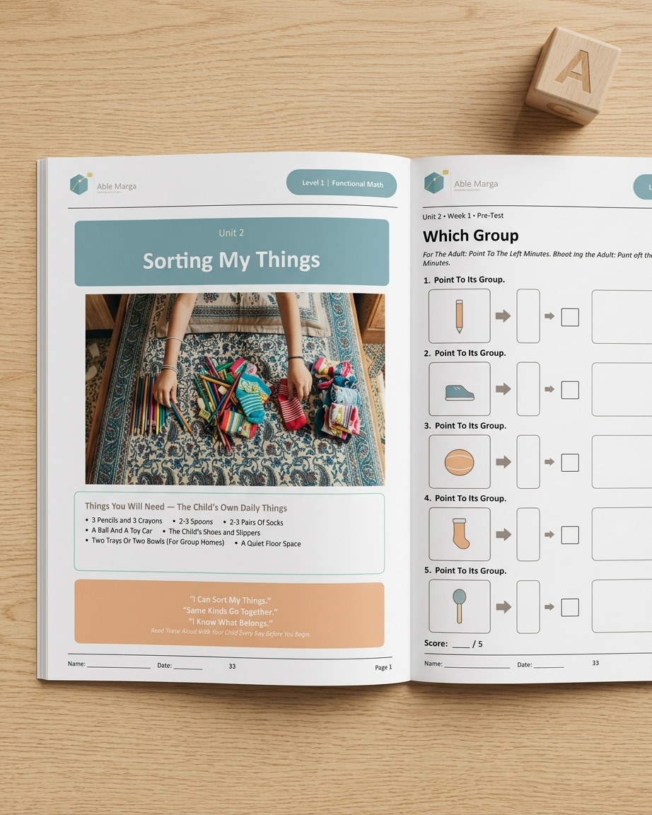 Able Marga Functional Maths printable activities ready for guided home learning