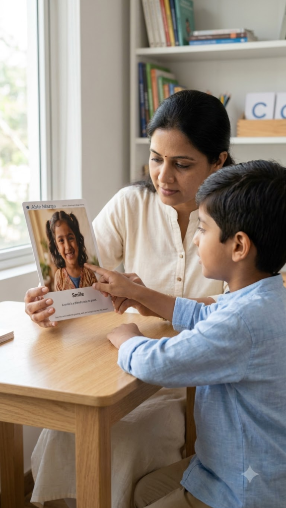 Social and Communication Skills picture-card activity
